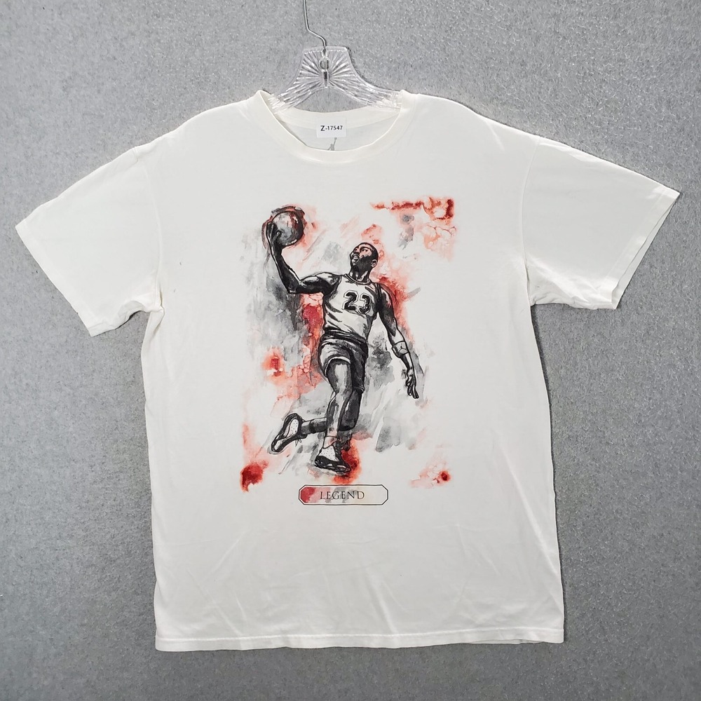Air Jordan Men Shirt Large White Michael Jordan Legend 23 Jumpman Graphic READ